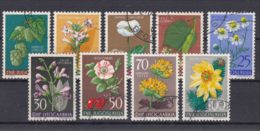 Yugoslavia Republic 1955 Flowers Mi#765-773 Used - Oblitérés