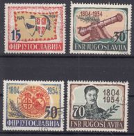 Yugoslavia Republic 1954 Mi#751-754 Used - Oblitérés