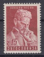 Yugoslavia Republic 1953 Nikola Tesla Mi#712 Mint Never Hinged - Unused Stamps