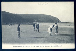 Cpa Du 22  Saint Brieuc  La Plage Et Les Rochers De Saint Laurent   LZ36 - Plérin / Saint-Laurent-de-la-Mer