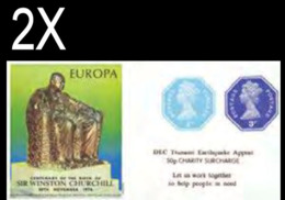 GREAT BRITAIN 1974/2005 Octagon IMPERF. 1p/3p EUROPA Churchill OVPT:Tsunami Sheetlet (postally Valid) BULK:2x - Ganze Bögen & Platten