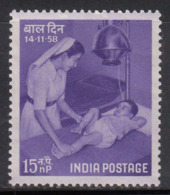 India MNH 1958, Children's Day, Nurse And Polio Child, Health, Disabled, Disease, - Nuevos