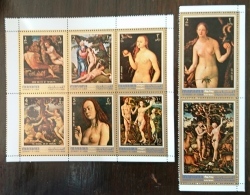 MANAMA Peinture, Beaux Arts, Durer, Van Eyck Nus,  Michel 655/62 ** MNH.  SERIE COMPLETE - Nus