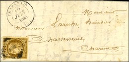 PC 689 / N° 1 Filet Effleuré Càd T 14 CHABANAIS (15) Sur Lettre Locale Pour Chasseneuil. 1853. - TB. - R. - 1849-1850 Ceres