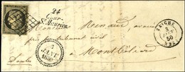 Grille / N° 3 Càd T 15 MAICHE (24) Cursive 24 / Cour- / St Maurice Dateur B. 1850. - SUP. - R. - 1849-1850 Cérès