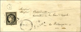 Grille / N° 3 Cursive 24 / Fuans Sur Lettre Pour Besançon. - TB. - 1849-1850 Ceres