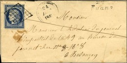 Grille / N° 4 Cursive 24 / Fluans Sur Lettre Pour Besançon. - TB. - 1849-1850 Ceres