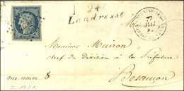 PC 1632 / N° 4 Càd T 15 PIERREFONTAINE-LES-VARANS 24 Cursive 24 / Landresse. 1852. - TB. - R. - 1849-1850 Ceres