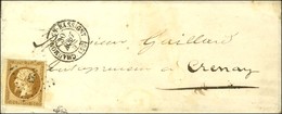 PC 823 / N° 9 Càd T 15 CHAUMONT-EN-BASSIGNY (50) Sur Lettre Avec Texte Adressée Localement à Crenay. 1854. - TB. - R. - 1852 Louis-Napoléon