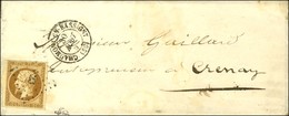 PC 823 / N° 9 Càd T 15 CHAUMONT-EN-BASSIGNY (50) Sur Lettre Avec Texte Adressée Localement à Crenay. 1854. - TB. - R. - 1852 Luigi-Napoleone