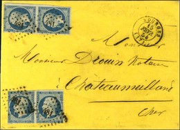 PC 481 / N° 10 Paire (2) (2 Ex Leg Def) Càd T 15 BOURGES (17) Sur Lettre 3 Ports Pour Château Meillant. 1854. - TB. - R. - 1852 Louis-Napoléon