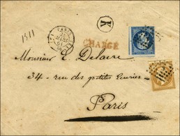 Losange K / N° 13 + 14 Càd (K) PARIS (K) 60 Sur Lettre Chargée Locale. 1861. - TB. - R. - 1853-1860 Napoleone III