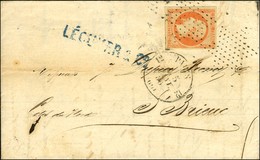 Roulette D'étoiles / N° 16 Belles Marges Càd 12 PARIS 12 (60) Sur Lettre 2 Ports Pour Saint-Brieuc. 1856. - TB / SUP. - 1853-1860 Napoléon III.