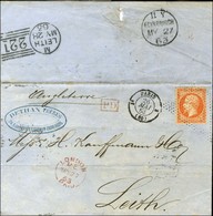 Rouleau De Pointillés / N° 23 Càd PARIS (60) Sur Lettre Pour Leith, Au Verso Killer 221. 1863. - TB / SUP. - 1862 Napoléon III.