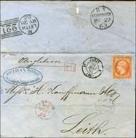 Rouleau De Pointillés / N° 23 Càd PARIS (60) Sur Lettre Pour Leith, Au Verso Killer 221. 1863. - TB / SUP. - 1862 Napoleone III