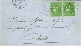 GC 2793 / N° 42 Paire Avec Piquage De Soissons Sur Lettre Avec Texte Daté Soissons Le 11 Mai 1871 Pour Paris Pendant La  - 1870 Bordeaux Printing