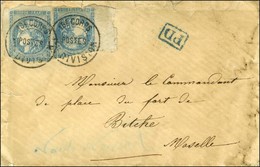 Càd 16e CORPS / POSTES / 1ere DIVISION / N° 45 (2) (def) Sur Lettre Adressée Au Commandant De La Place Du Fort De Bitche - 1870 Bordeaux Printing