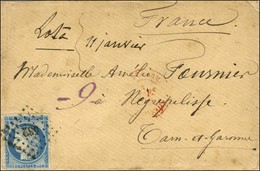 PC Du GC 532 (Bordeaux) / N° 60 Sur Lettre écrite à Bord Du Brick Cuirassé La Galissonnière En Mouillage à Lota (Chili)  - 1871-1875 Cérès