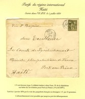 Càd PARIS / PL. DE LA MADELEINE / N° 72 Sur Lettre Adressée Au Comte De Rochechouart, Ministre Plénipotentiaire De Franc - 1876-1878 Sage (Type I)