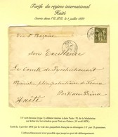 Càd PARIS / PL. DE LA MADELEINE / N° 72 Sur Lettre Adressée Au Comte De Rochechouart, Ministre Plénipotentiaire De Franc - 1876-1878 Sage (Tipo I)