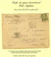 Càd CALAIS / N° 82 Sur Lettre 4 Ports Pour Bombay. 1894. - TB. - R. - 1876-1878 Sage (Typ I)