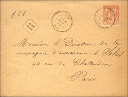 Càd T 25 CUTS / OISE / N° 94 Sur Lettre Recommandée. 1899. - TB / SUP. - R. - 1876-1878 Sage (Tipo I)