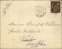 Càd PARIS / RUE MILTON / N° 97 Sur Lettre Adressée à Volo Réexpédiée à Constantinople. Au Verso, Cachet Grec De Volo Et  - 1876-1878 Sage (Typ I)