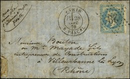 Etoile 29 / N° 29 Def Càd PARIS / R. PASCAL (rare) Sur Lettre Pour Villeurbanne, Au Verso Càd D'arrivée 17 OCT. 70, Au R - War 1870