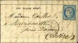 Etoile 11 / N° 37 Càd PARIS / R. ST HONORE 12 NOV. 70 6e Levée Sur Dépêche Ballon N° 5 Pour Murianette Près Domène (Isèr - Guerra Del 1870