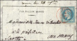 Càd Rouge PARIS (SC) 28 NOV. 70 / N° 29 Sur Journal La Cloche (accidenté) Pour Le Mans, Càd D'arrivée 27 DEC. 70. LE JAC - Guerra Del 1870