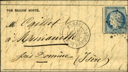 Etoile 11 / N° 37 (def) Càd PARIS / R. ST HONORE 30 NOV. 70 Sur Gazette Des Absents N° 12 Pour Murianette Près Domène (I - War 1870