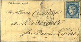 Etoile 11 / N° 37 Càd PARIS / R. ST HONORE 1 JANV. 71 Sur Gazette Des Absents N° 21 Pour Murianette Près Domène (Isère). - Guerre De 1870