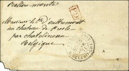 Càd PARIS / R. DE LA STE CHAPELLE 26 JANV. 71 (timbre Poste Tombé Par Immersion) Sur Lettre Adressée Au Château De Presl - Krieg 1870