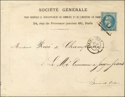 Enveloppe à En-tête Imprimé De La Société Générale Avec Texte Daté De Paris Le 20 Mai 1871 Pour Jouy En Josas, Losange A - Guerra Del 1870