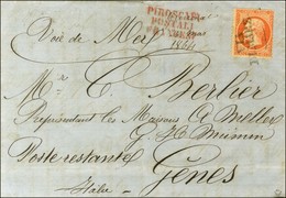 Griffe VIA / DI MARE / N° 23 à Côté Marque Manuscrite '' Quirinal '' 26 MAI 1864 Sur Lettre Avec Texte Daté De Marseille - Poste Maritime