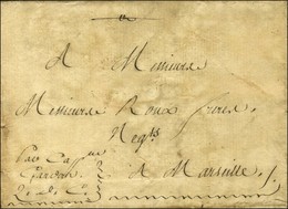 Lettre Avec Texte Daté De Tunis Le 25 Juillet 1777 Pour Marseille. Au Recto, Mention D'acheminement. Rare Provenance. -  - Posta Marittima