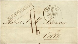 Lettre Avec Texte Daté De Jersey Pour Cette, MP D’entrée Encadrée PAYS D’OUTREMER, Càd T 13 GRANVILLE (48) (L N° 94). -  - Poste Maritime