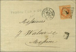 Ancre / N° 31 Càd LIGNE V / PAQ. FR N° 2 Sur Lettre De Marseille Pour Messine. 1870. - TB / SUP. - Poste Maritime