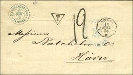 Càd Octo 1 MEXIQUE 1 Taxe Tampon 12 Sur Lettre De Tampico Pour Le Havre. 1876. - TB / SUP. - Maritieme Post