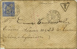 Càd Octo COR. D'ARM. / LIG B PAQ. FR N° 4 / N° 78 Sur Lettre Pour Rouen Taxée 15c. 1877. - TB / SUP. - R. - Schiffspost