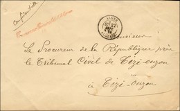 Càd ALGER / ALGÉRIE Sur Lettre Avec Franchise Rouge Gouverneur Général De L'Algérie / (2) Pour Tizi-Ouzou. 1874. - TB /  - Otros & Sin Clasificación