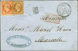 GC 5079 / N° 13 + 16 Càd T 22 ALEXANDRETTE / SYRIE 24 FEVR. 63 Sur Lettre Pour Marseille. Rare Association Du GC Sur Non - Posta Marittima