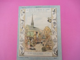 Couverture De Cahier écolier/Les Moyens De Locomotion De L'Homme/Chars Voitures Tramways/Garnier/Vers1900 CAH282 - Autres & Non Classés