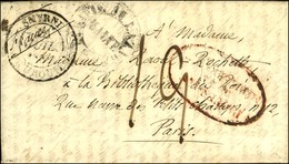 Càd T 14 SMYRNE / (TURQUIE) Sur Lettre Avec Très Bon Texte Daté De Smyrne Pour Paris, Au Recto Cachet Rouge Ovale PAQUEB - Maritieme Post