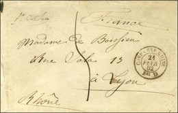 Càd CORPS EXP. CHINE / Bau D 21 FEVR. 62 (localisé à Singapour) Taxe 5 Sur Lettre Pour Lyon. - SUP. - RRR. - Legerstempels (voor 1900)