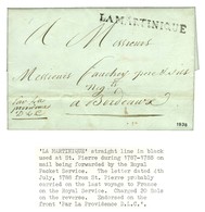 Lettre Avec Texte Daté De St Pierre Le 4 Juillet 1788 Pour Bordeaux. Au Recto, LA MARTINIQUE (J N° 3). - SUP. - Poste Maritime