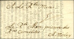 Lettre Avec Texte Imprimé Daté Du Couvent Des Carmélites De Troyes Le 24 Août 1688, Adressée En Franchise Pour Morlay. - - ....-1700: Vorläufer