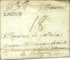 D'AUNAY (L N° 1) Sur Enveloppe Sans Texte. - SUP. - 1701-1800: Précurseurs XVIII