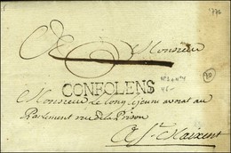CONFOLENS (L N° 3) + Paraphe De Franchise (L N° 4) Sur Lettre Avec Texte Daté 1776. - SUP. - R. - 1701-1800: Precursores XVIII