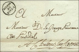 Marque Postale Ornée P. PAYE / DE / BEAUNE Sur Lettre Sans Texte Pour Chalons-sur-Saone. - SUP. - R. - 1701-1800: Vorläufer XVIII